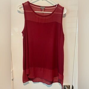 Vince Camuto Red Sleeveless Blouse